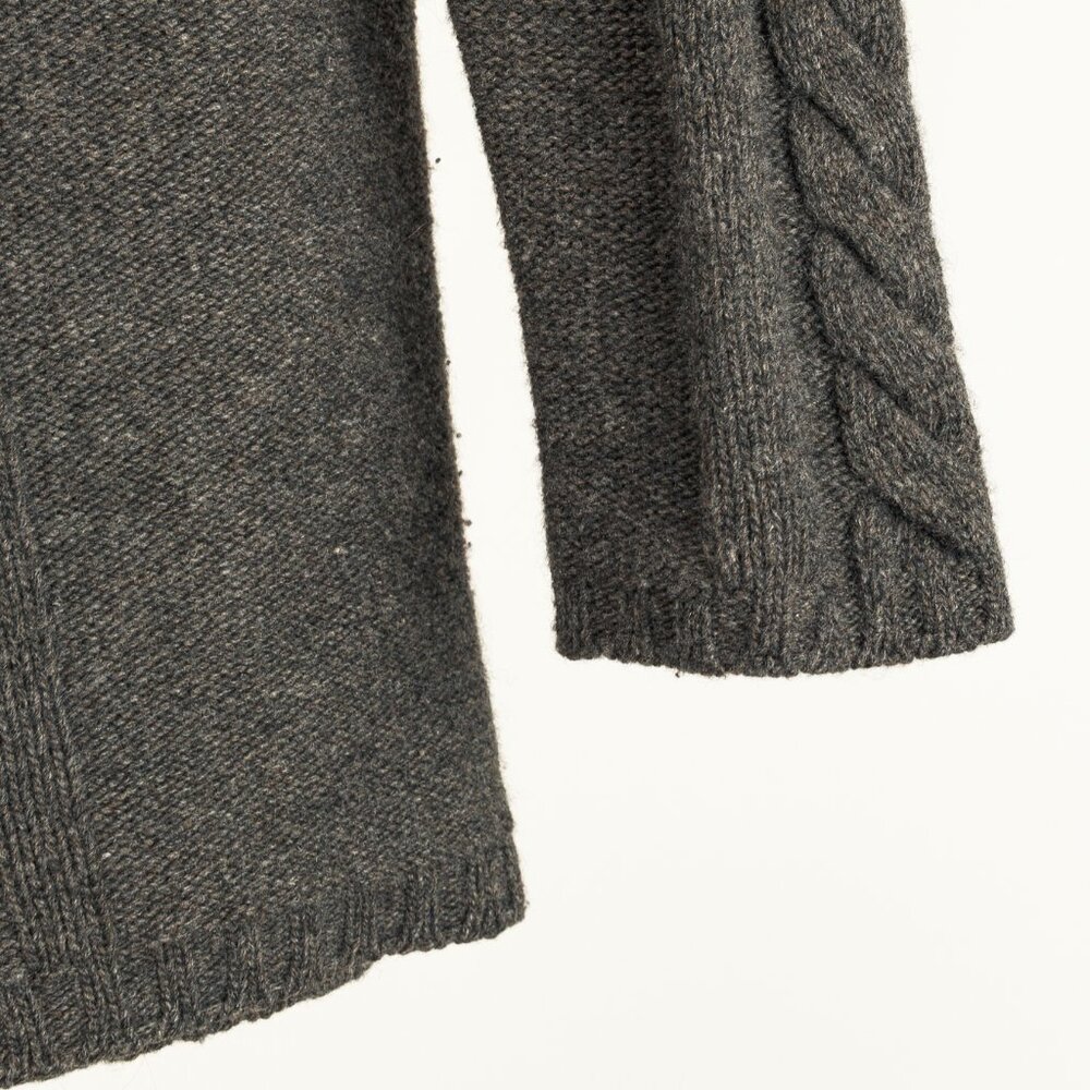 Prada Grey Cable-Knit Raglan Sweater - Picture 5 of 8